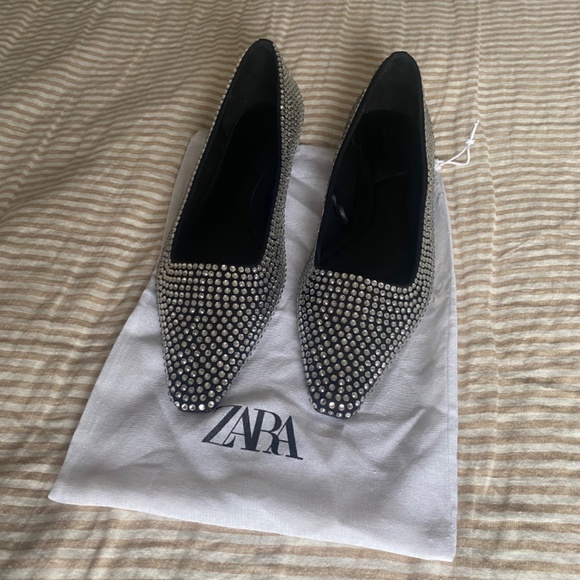 Zara Sparkly Ballet Flats Women’s Size 9, EU 40 - Picture 2 of 9